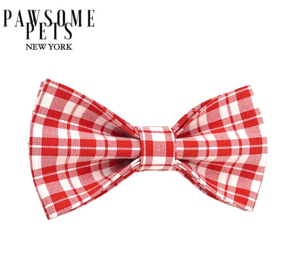 Stylish red striped bow tie with Velcro straps, perfect for formal and casual occasions.