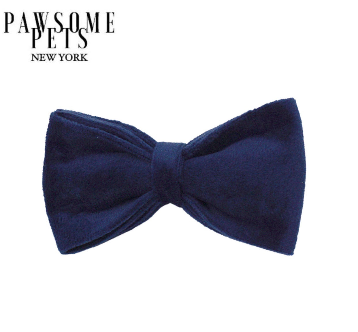 Handmade royal blue bowtie with Velcro straps for pets, crafted from 100% cotton, showcasing elegance and comfort.