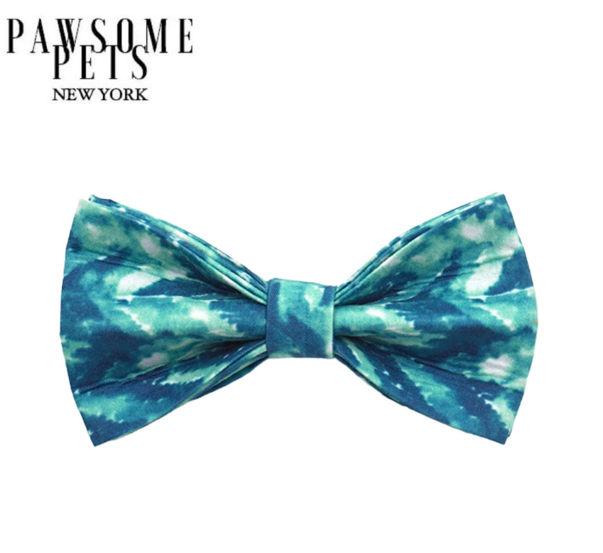 Stylish BOWTIE - SEA with Velcro straps, made of 100% cotton, perfect for pets.