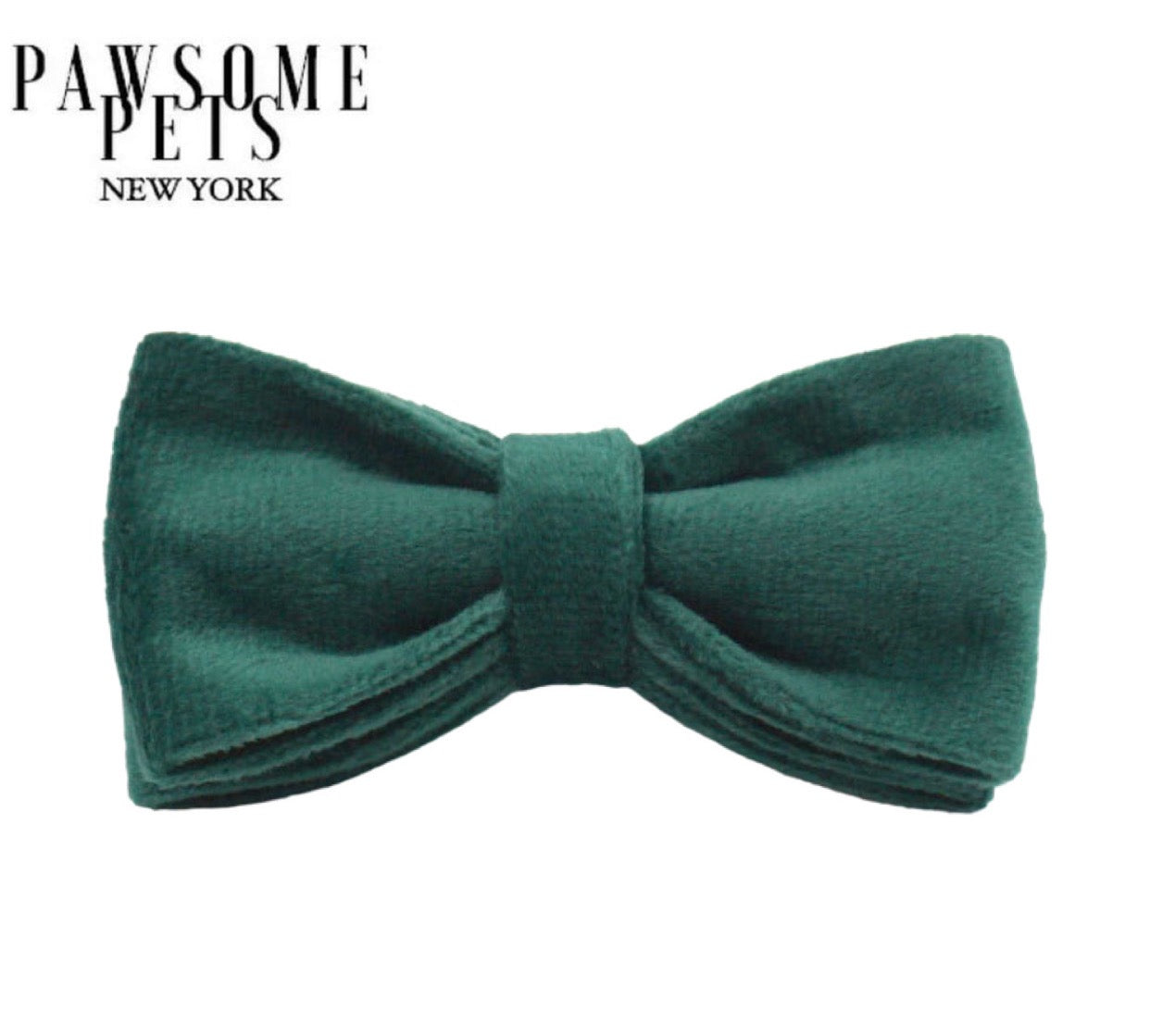 Stylish Viridian Bowtie for pets with Velcro straps, made from 100% cotton, perfect for special occasions.