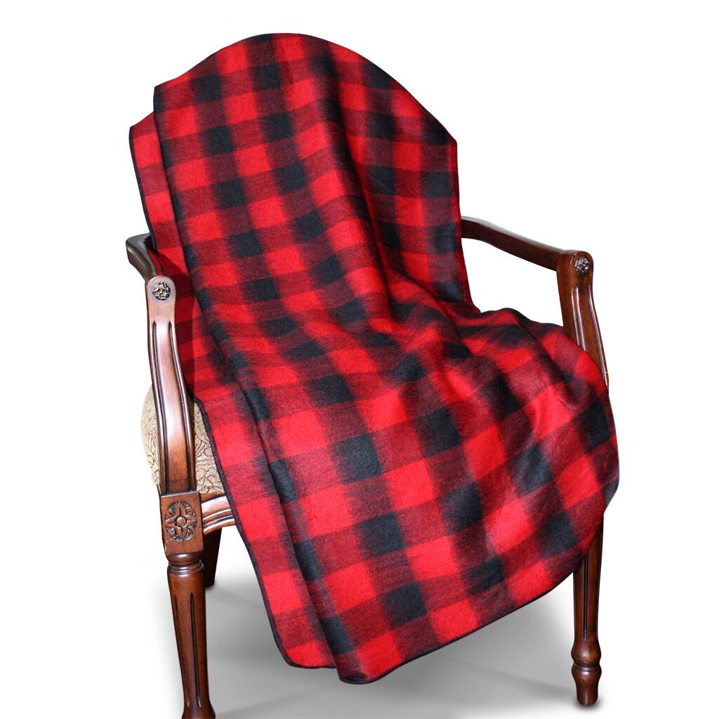 Buffalo Chex Alpaca Bed Blanket featuring a brushed striped design, showcasing its luxurious texture and warmth.