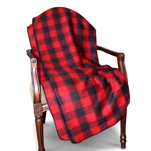 Buffalo Chex Alpaca Bed Blanket featuring a brushed striped design, showcasing its luxurious texture and warmth.