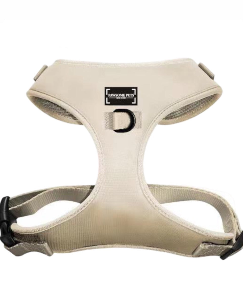 BUNDLE - GOLD walking set for pets, featuring a luxurious silk harness, matching collar, leash, bowtie, and waste bag holder in elegant design.