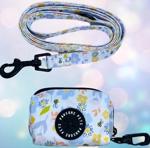BUNDLE - OH MY BEE set featuring a durable poo bag holder and dispenser in a stylish design, perfect for dog and cat owners.