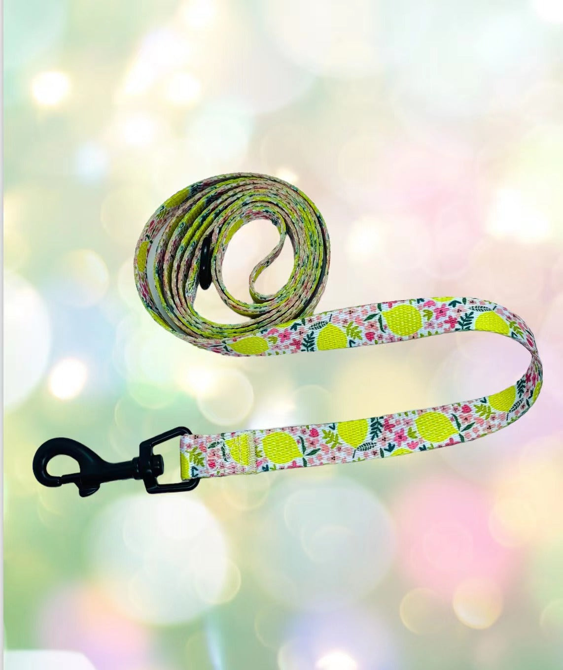 BUNDLE - OH MY LEMON featuring a vibrant lemon design, includes a durable poo bag holder and dispenser for dogs.