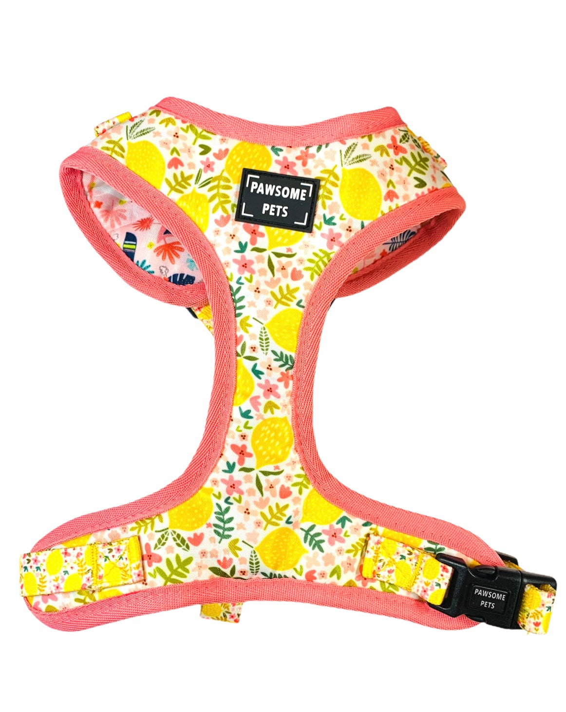 BUNDLE - OH MY LEMON dog walking set featuring a harness, collar, lead, and poop bag holder in vibrant lemon color.
