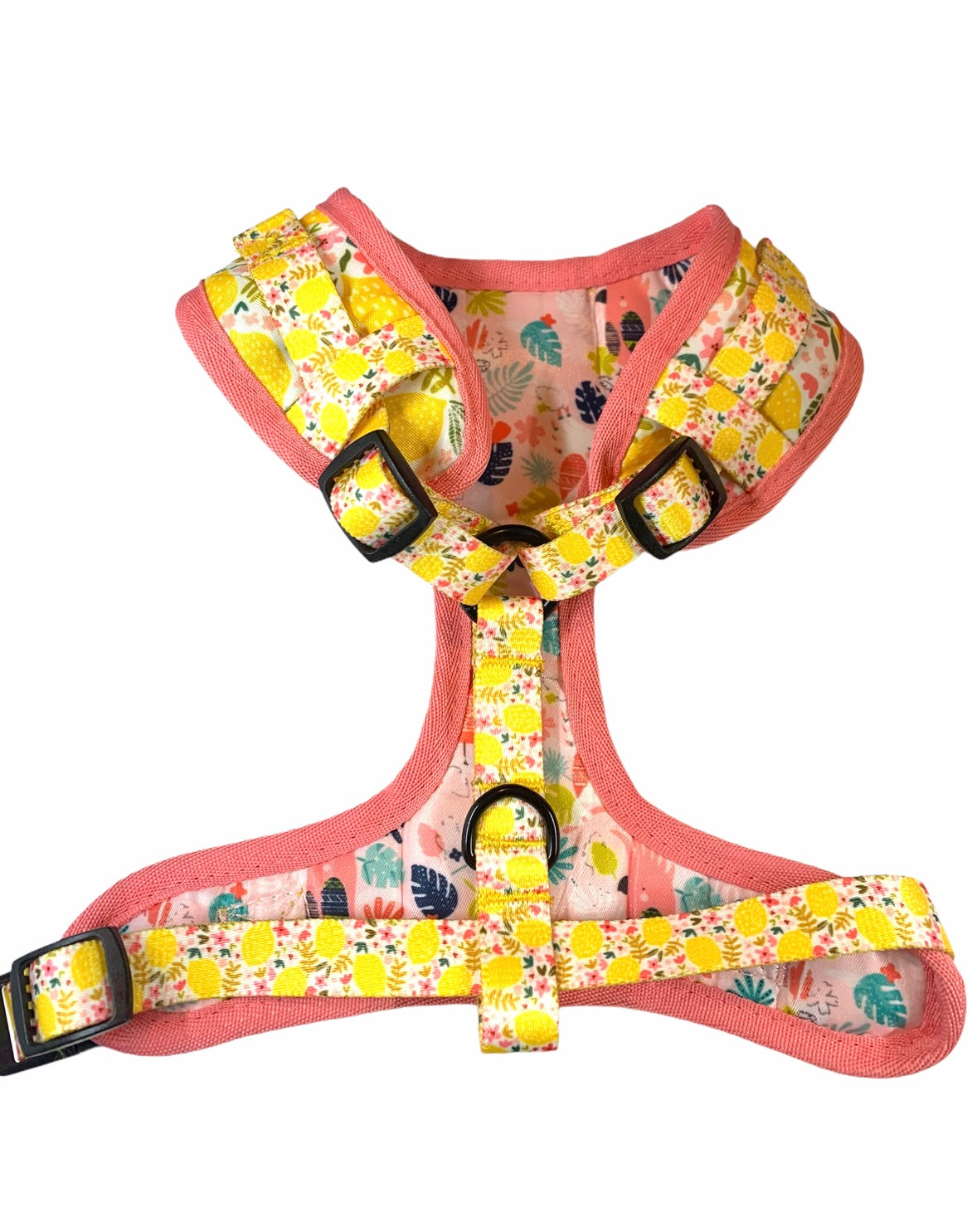 BUNDLE - OH MY LEMON dog walking set featuring a harness, collar, lead, and poop bag holder in vibrant lemon color.
