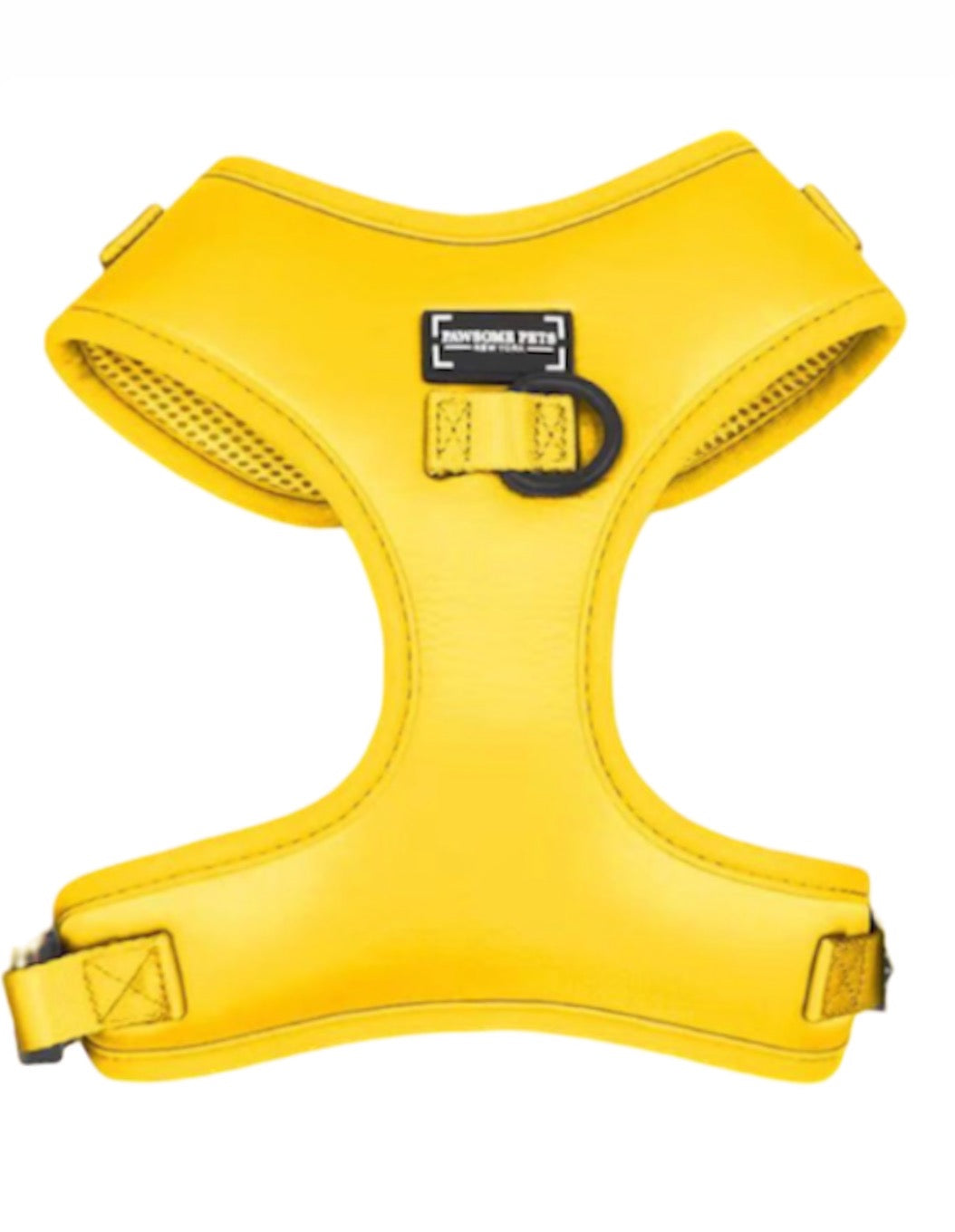 BUNDLE - SILK YELLOW pet walking set featuring a luxurious silk harness, collar, leash, bowtie, and waste bag holder in vibrant yellow.