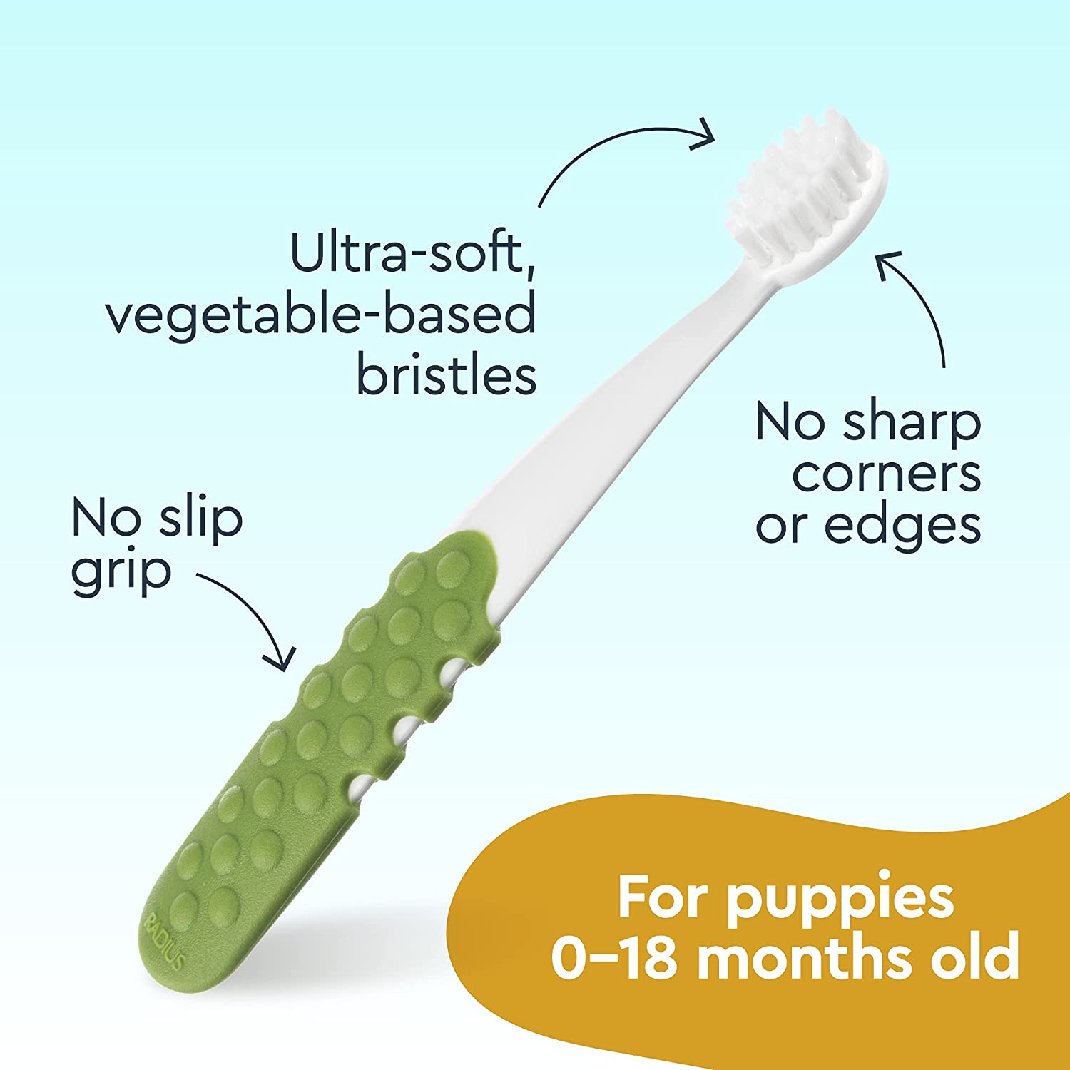 Canine Organic Dental Solutions Kit for puppies, featuring organic tooth gel and an ultra-soft toothbrush for effective dental care.