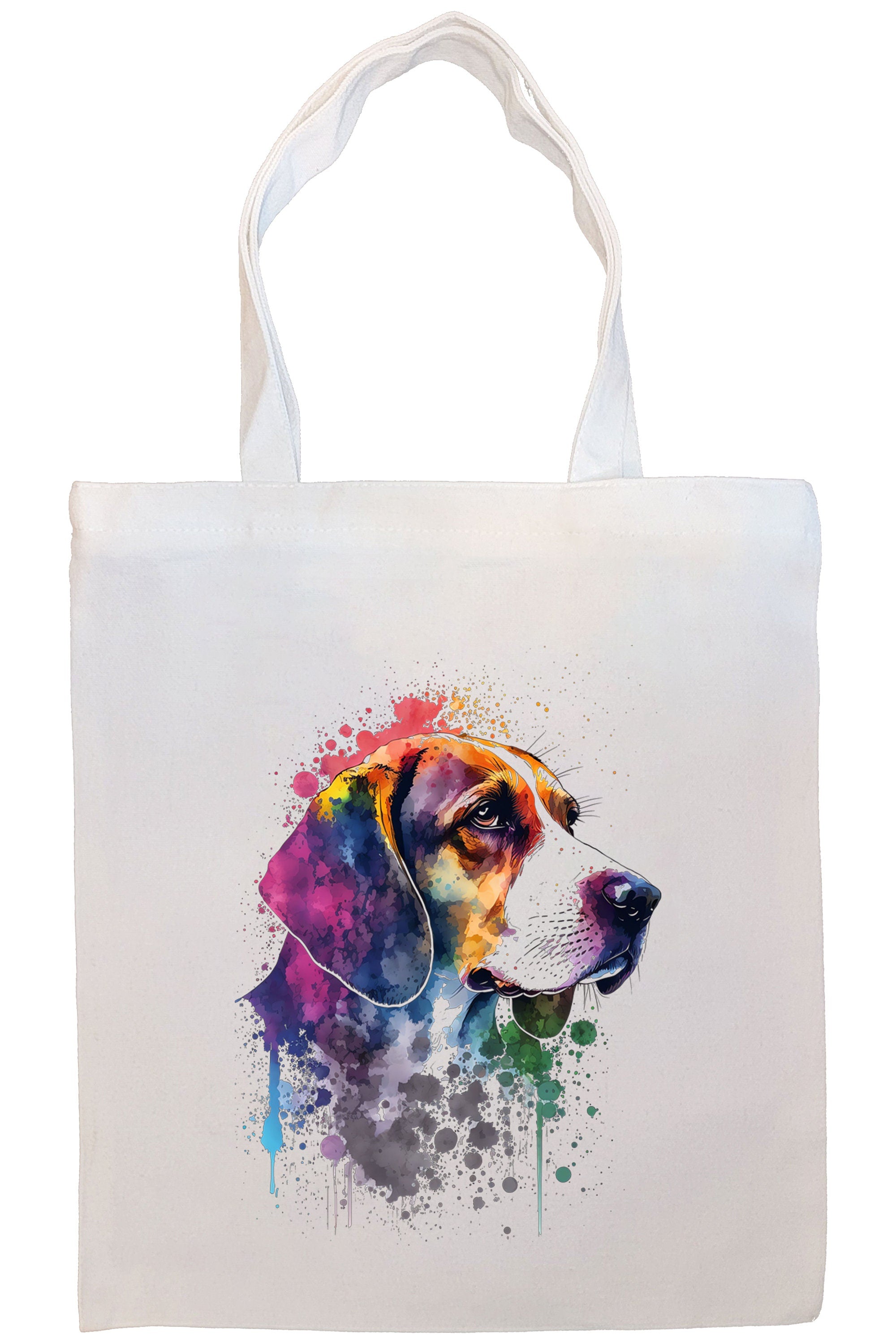 A stylish canvas tote bag featuring a Beagle design, zippered closure, and sturdy handles, perfect for shopping and daily use.