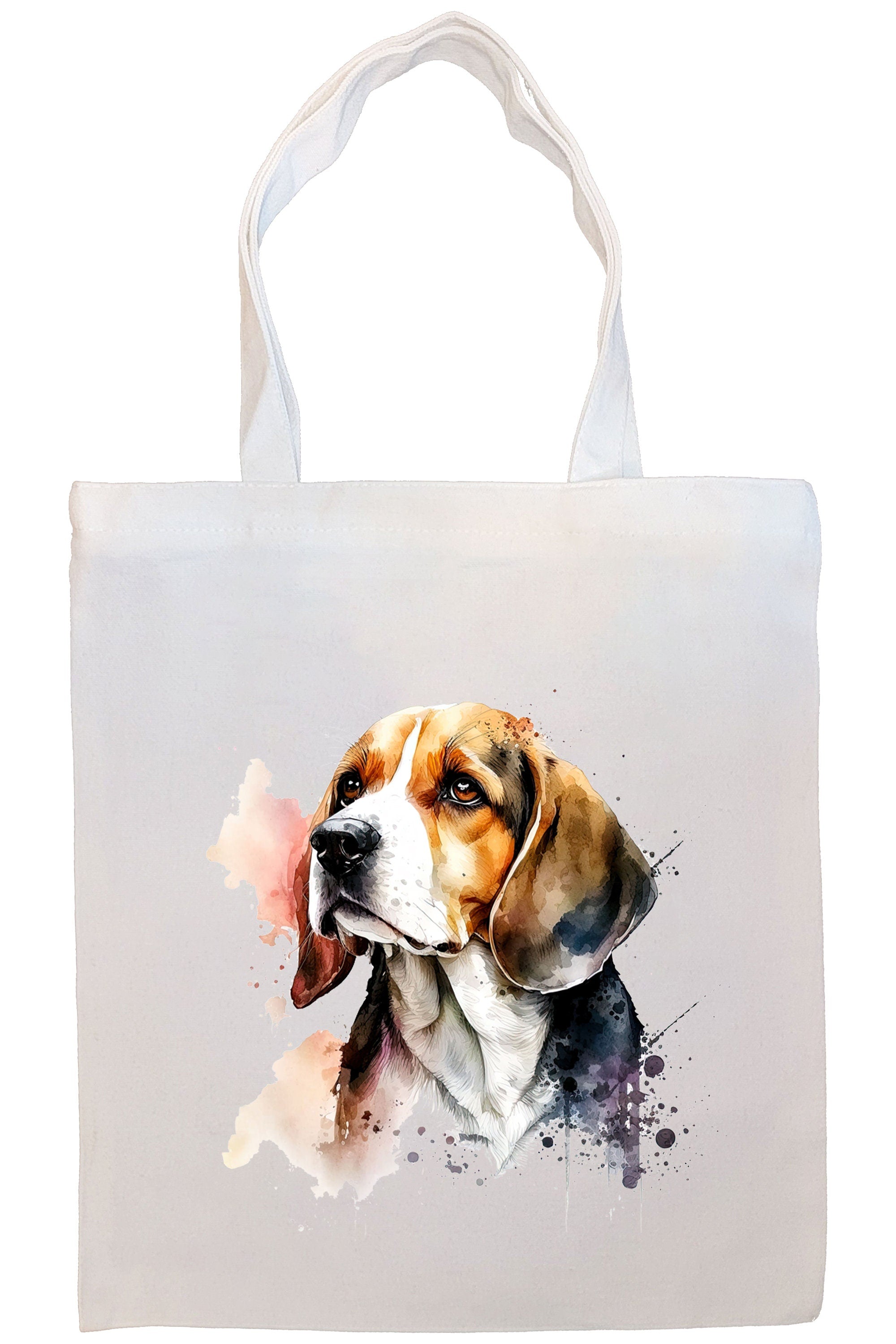 A stylish canvas tote bag featuring a Beagle design, zippered closure, and sturdy handles, perfect for shopping and daily use.