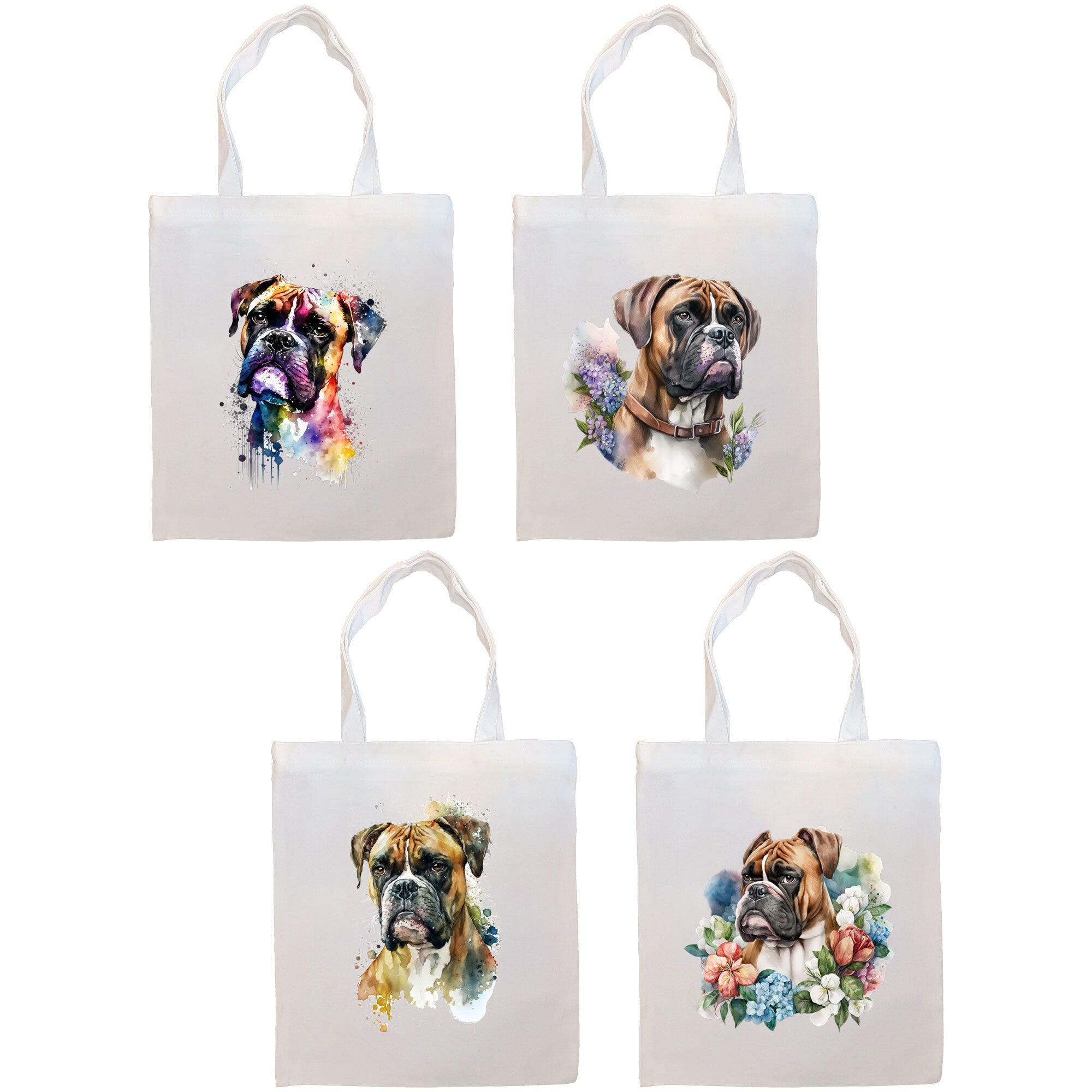 Stylish Boxer Canvas Tote Bag with zippered closure and inner pocket, perfect for shopping and daily use.