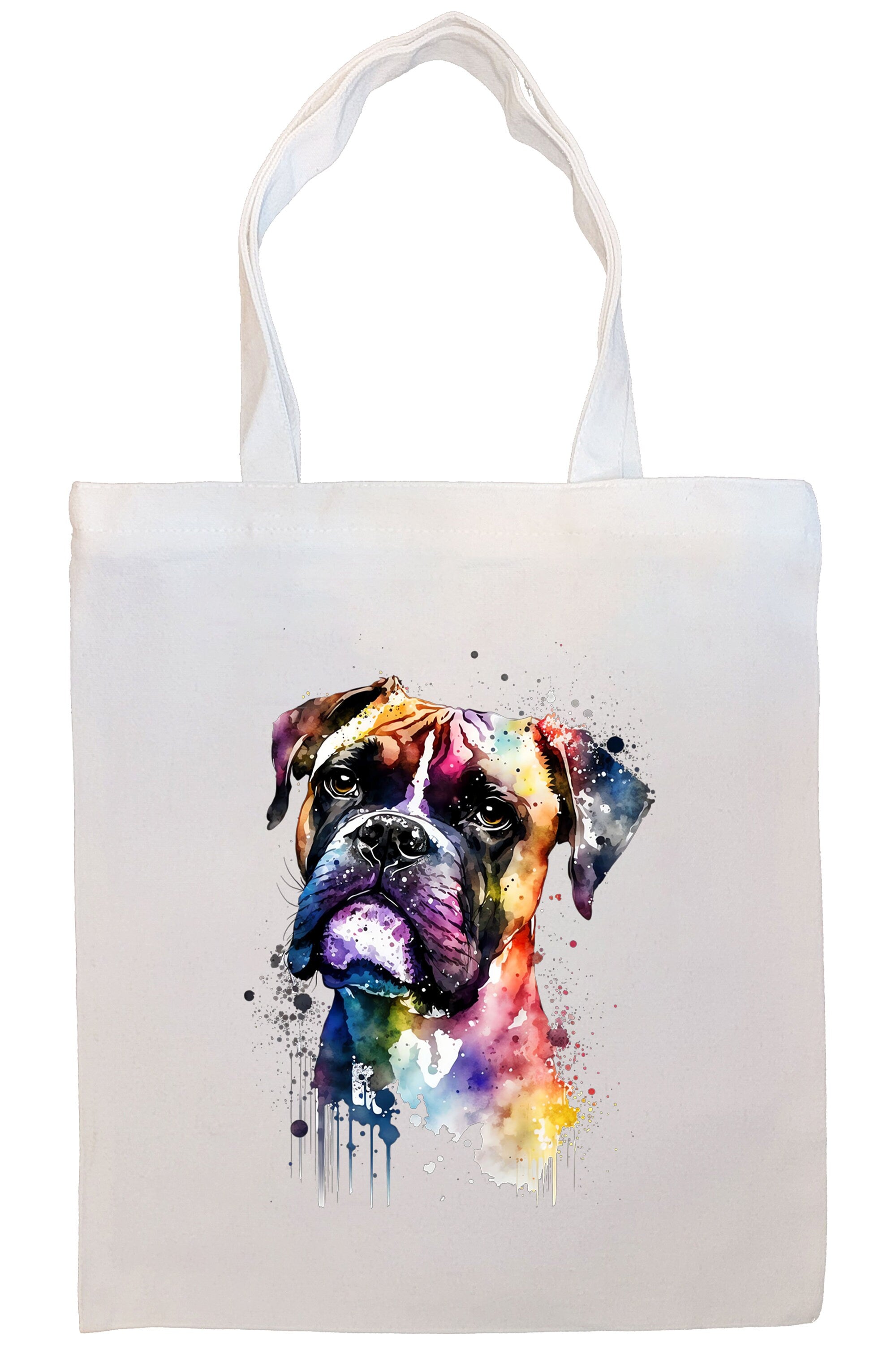 Stylish Boxer Canvas Tote Bag with zippered closure and inner pocket, perfect for shopping and daily use.