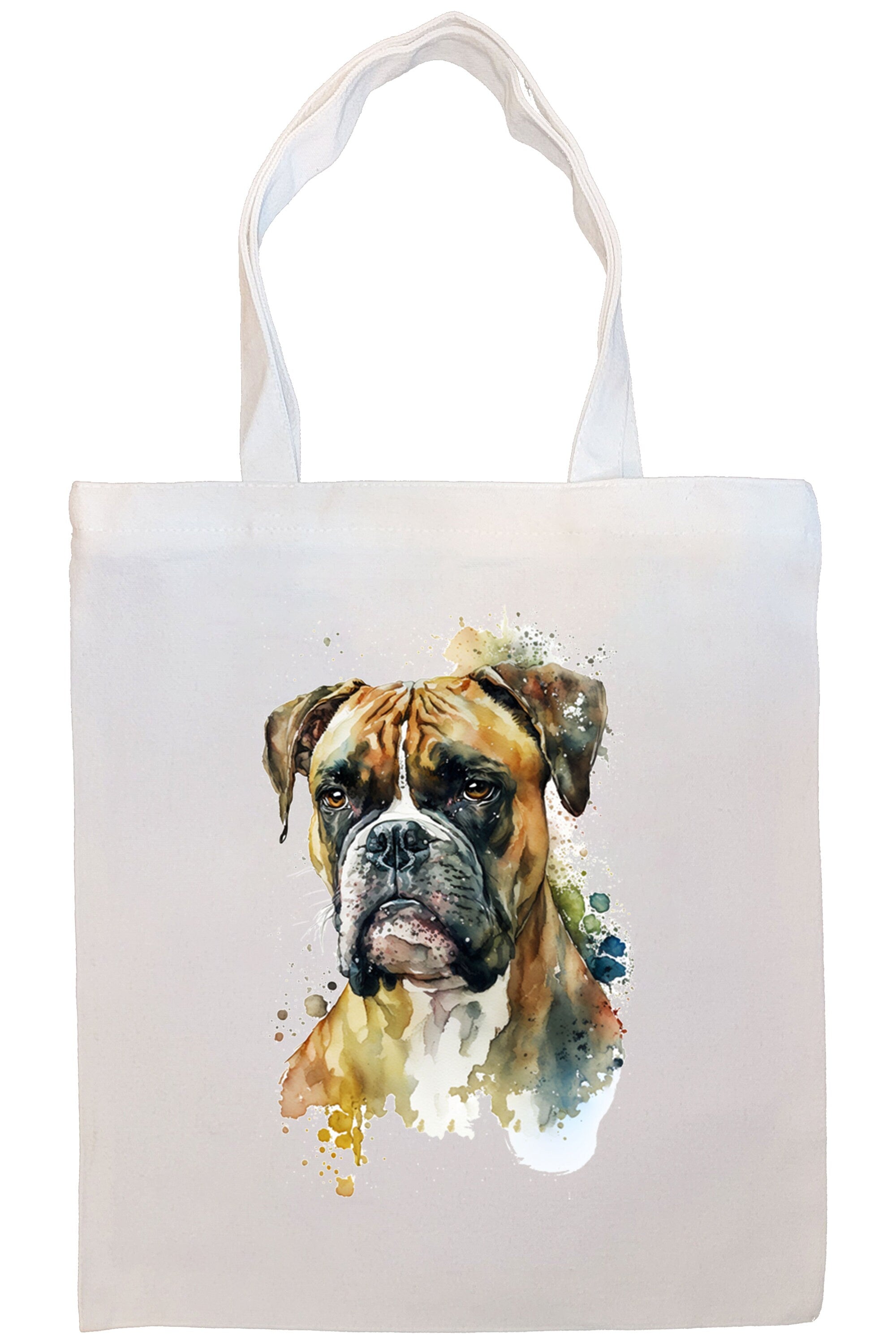 Stylish Boxer Canvas Tote Bag with zippered closure and inner pocket, perfect for shopping and daily use.