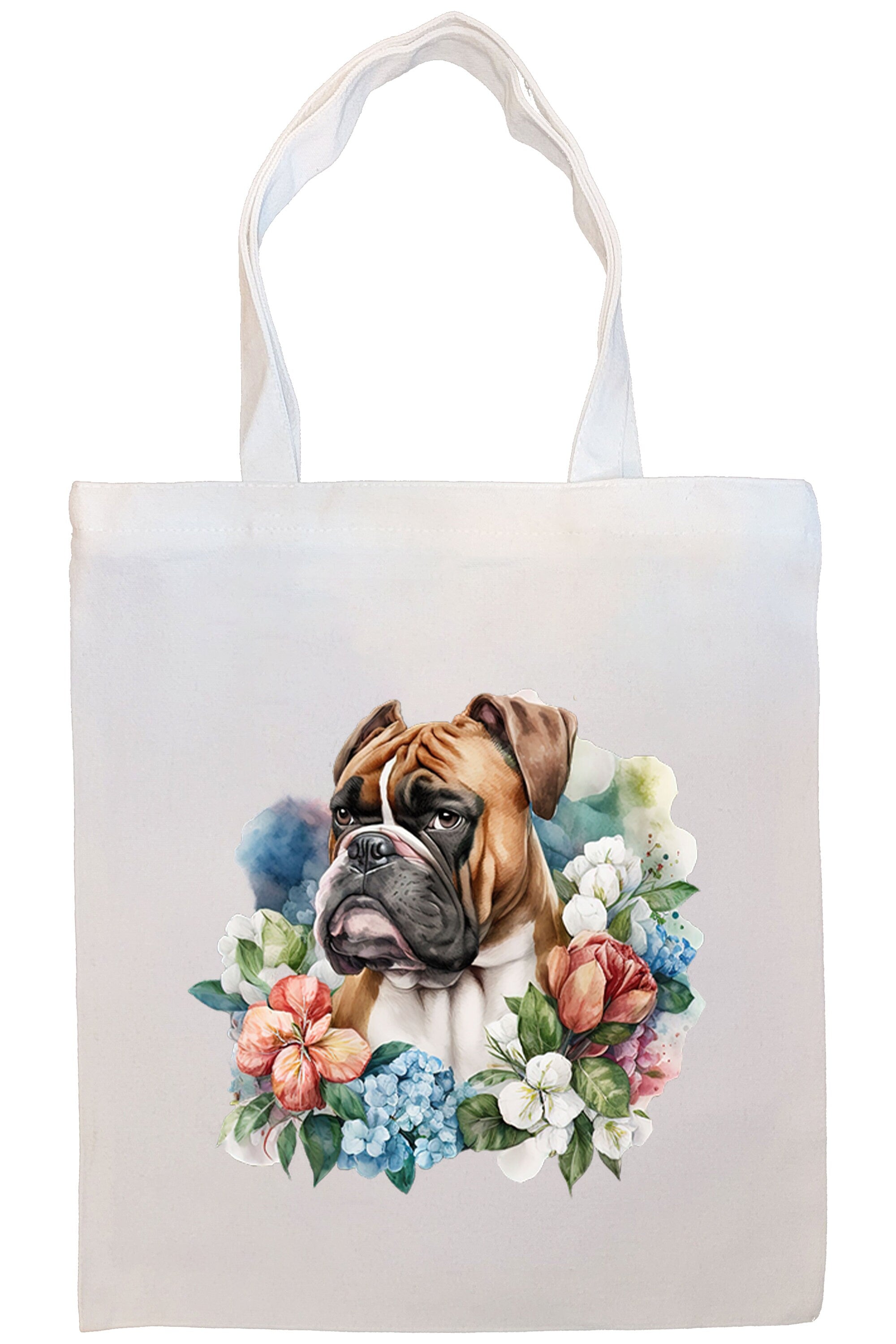 Stylish Boxer Canvas Tote Bag with zippered closure and inner pocket, perfect for shopping and daily use.