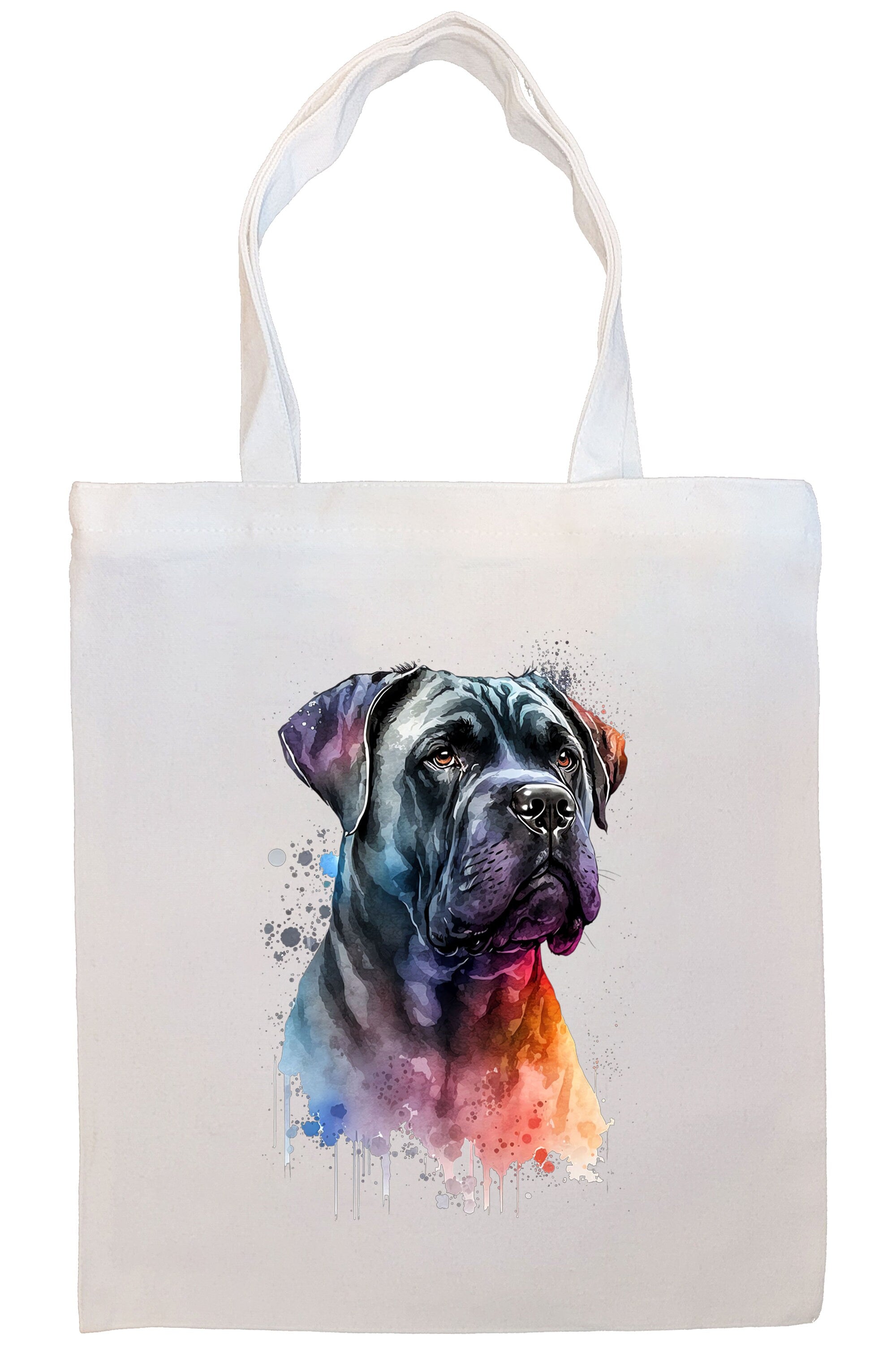 A stylish Cane Corso Canvas Tote Bag featuring a zippered closure, sturdy handles, and an inner pocket, perfect for daily use.