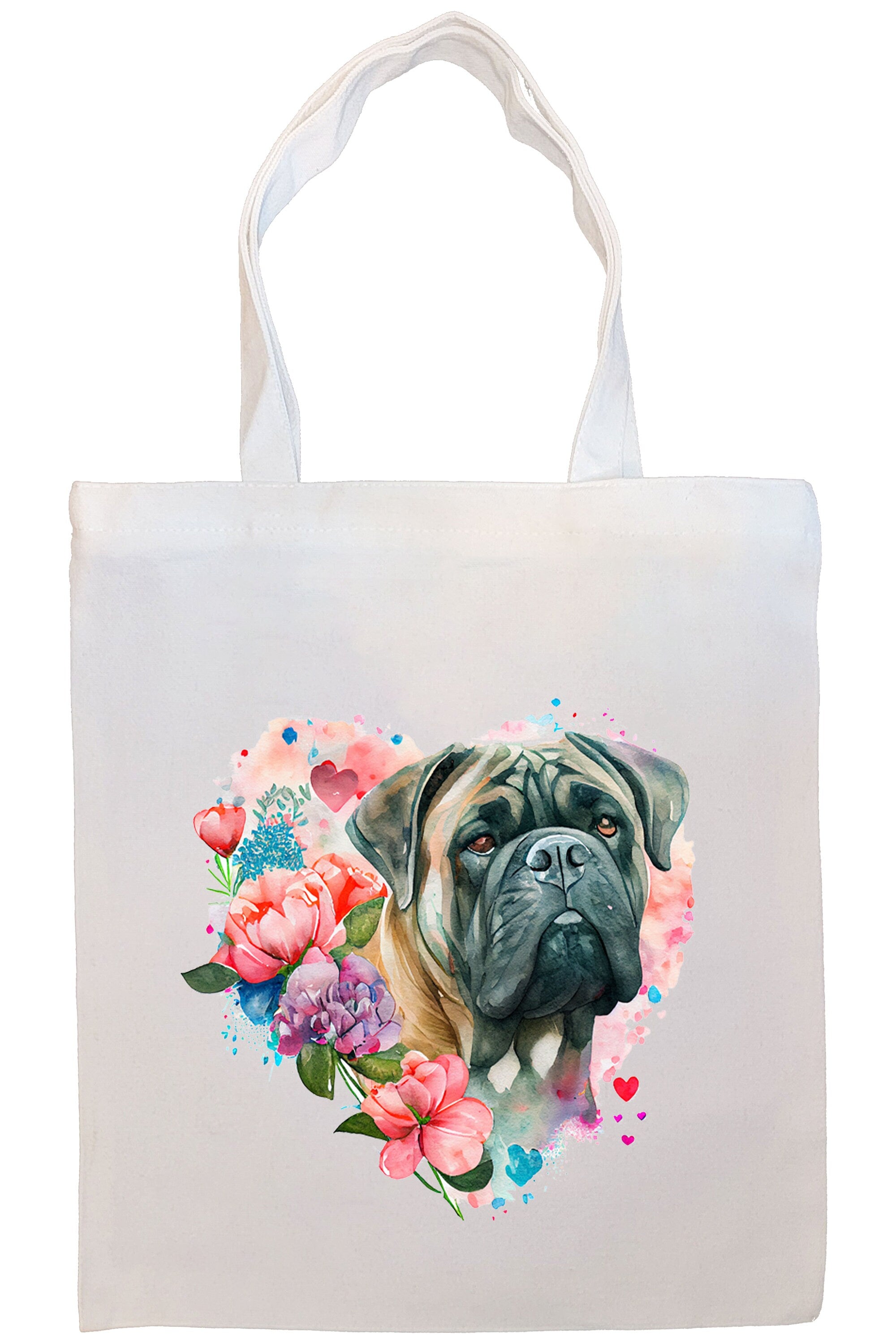 A stylish Cane Corso Canvas Tote Bag featuring a zippered closure, sturdy handles, and an inner pocket, perfect for daily use.