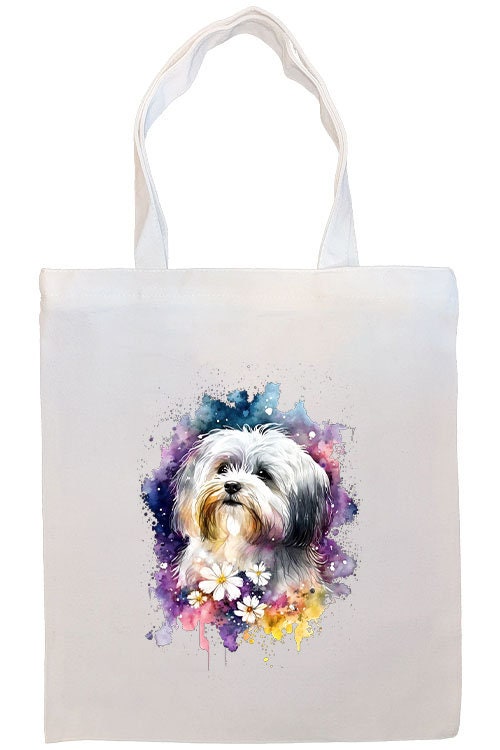 Stylish Havanese Canvas Tote Bag with zipper, handles, and inner pocket, perfect for shopping and daily use.