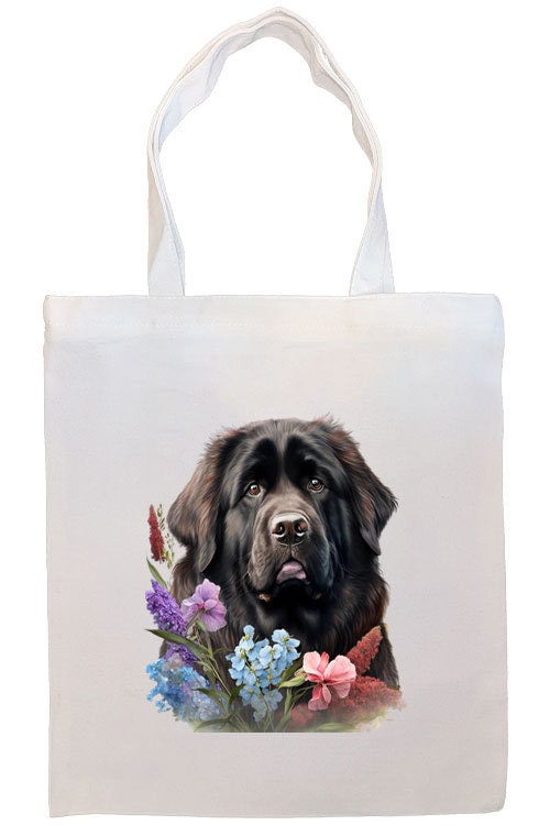 Newfoundland Canvas Tote Bag featuring zippered closure, handles, and inner pocket, ideal for shopping and daily use.