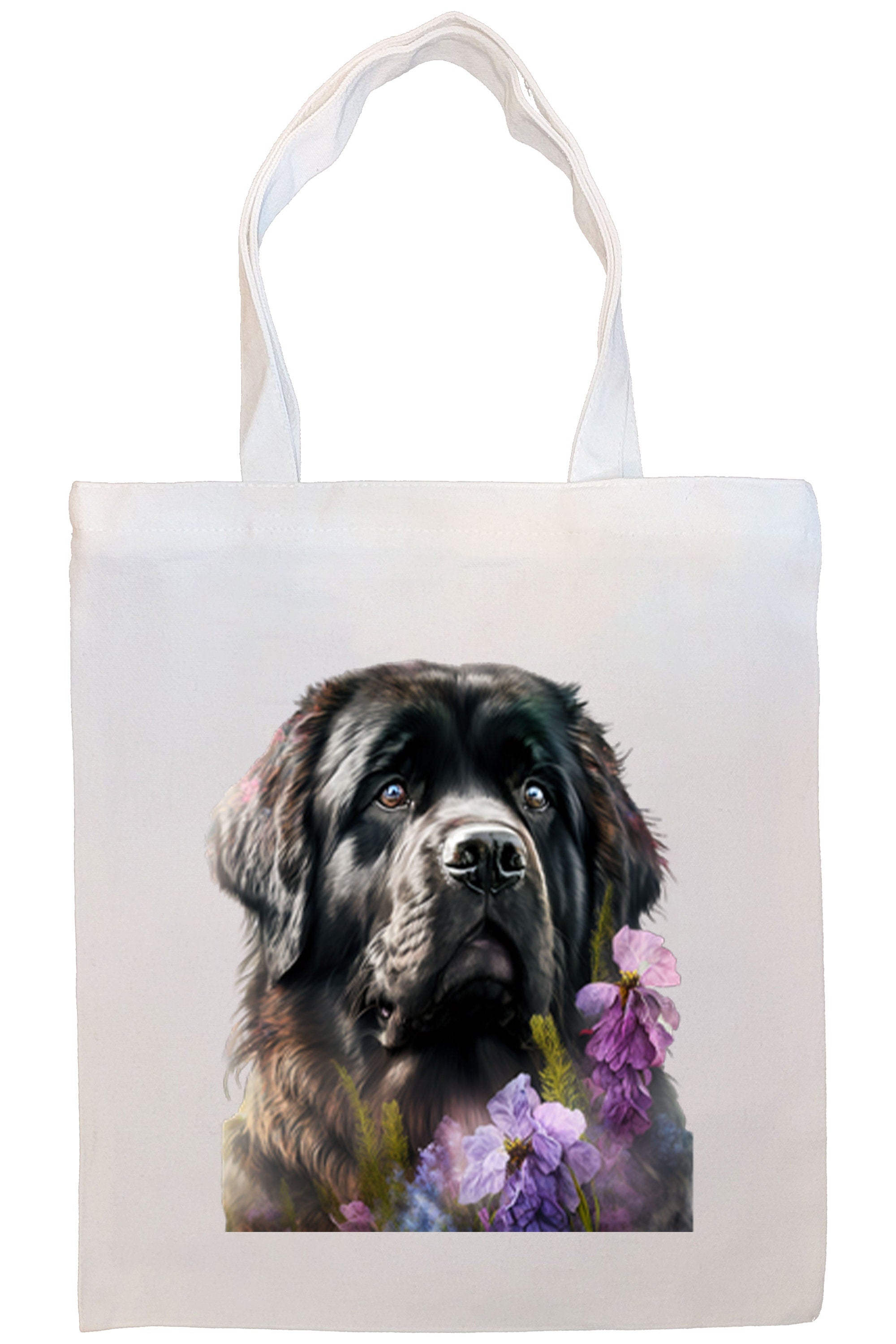 Newfoundland Canvas Tote Bag featuring zippered closure, handles, and inner pocket, ideal for shopping and daily use.