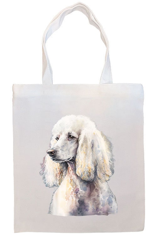 A stylish Poodle Canvas Tote Bag featuring a zippered closure, sturdy handles, and an inner pocket, perfect for shopping and daily use.