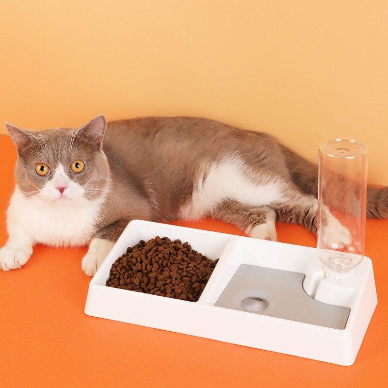 Cat Bowl Dog Water Feeder, a versatile automatic drinking fountain for cats and dogs, made of durable plastic with a gravity-powered water dispenser.