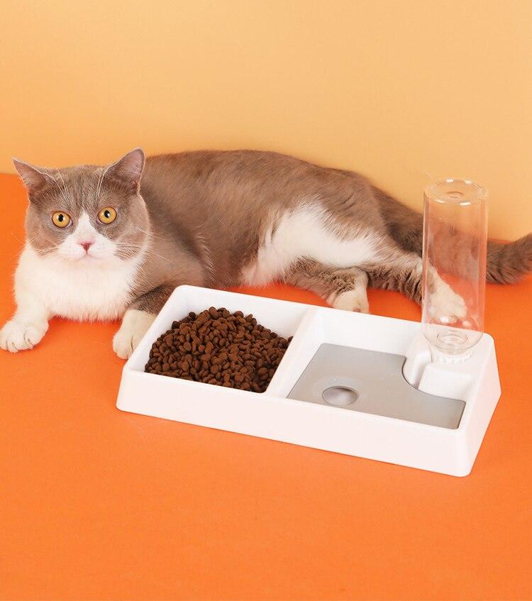 Cat Bowl Dog Water Feeder, a versatile automatic drinking fountain for cats and dogs, made of durable plastic with a gravity-powered water dispenser.