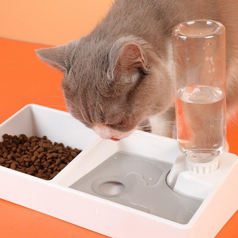 Cat Bowl Dog Water Feeder, a versatile automatic drinking fountain for cats and dogs, made of durable plastic with a gravity-powered water dispenser.