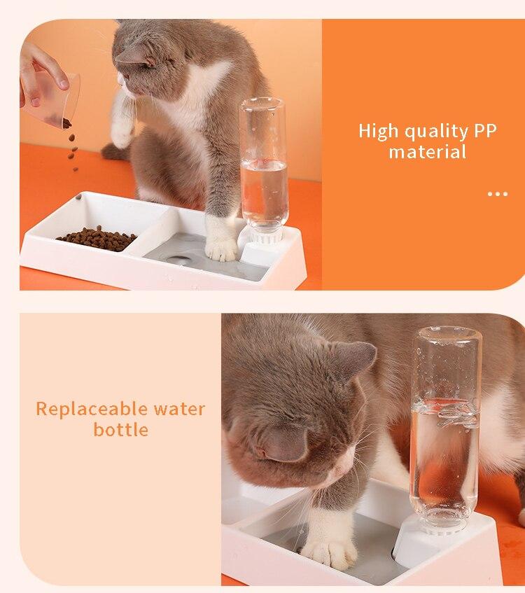 Cat Bowl Dog Water Feeder, a versatile automatic drinking fountain for cats and dogs, made of durable plastic with a gravity-powered water dispenser.