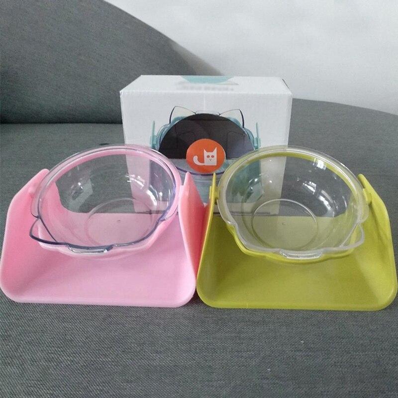 Cat feeding bowl set with raised stand, featuring double bowls for food and water, designed for comfort and convenience.