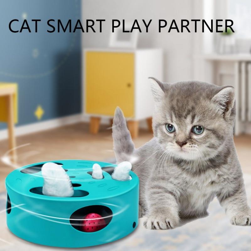 Interactive Cat Hunt Toy featuring a running mouse in a maze, designed for engaging play and exercise for cats.