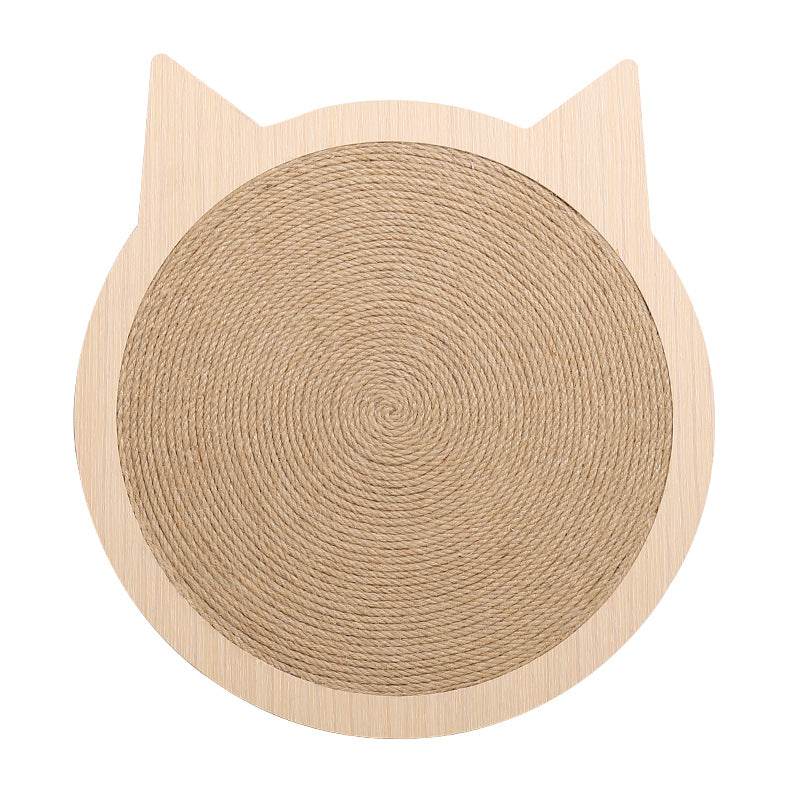 A durable cat scratching board made of thick vinyl, designed to protect furniture from scratches while blending seamlessly into home decor.