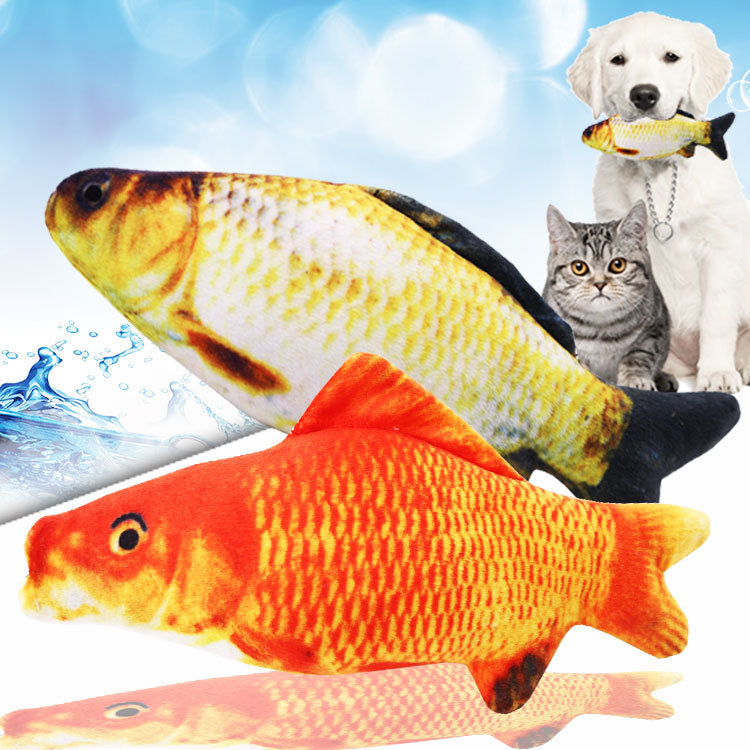 A colorful catnip fish toy designed for pets, featuring touch-motion sensors and realistic movements, perfect for engaging cats in play.
