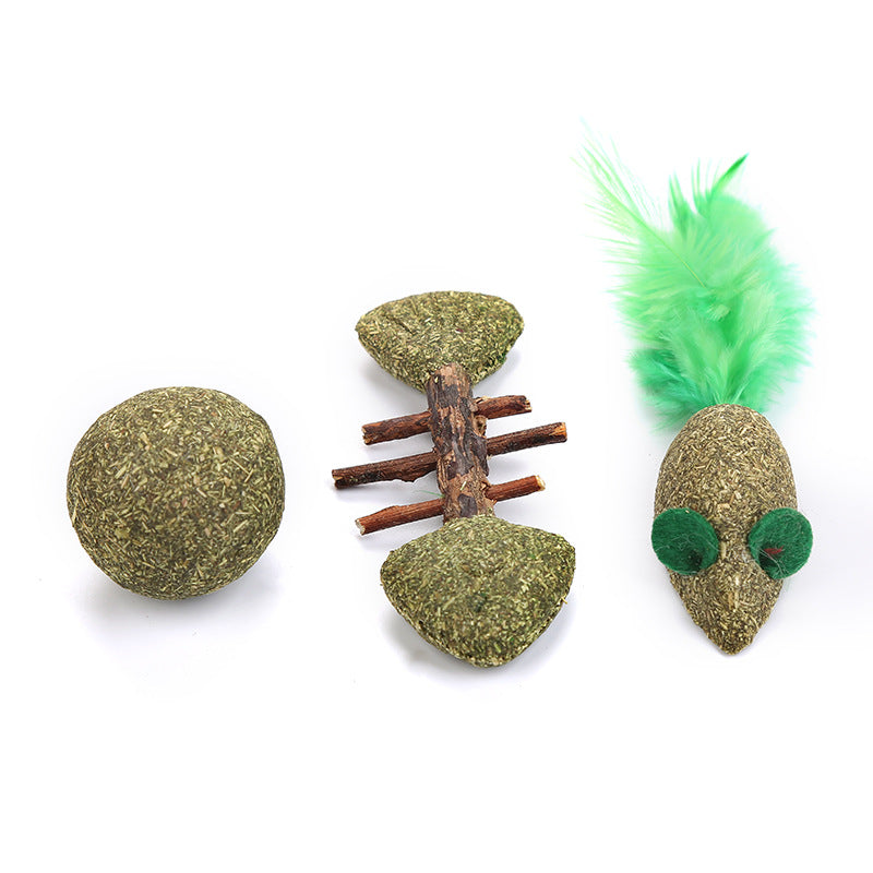 A colorful assortment of catnip treats for cats, showcasing various shapes and sizes, made from 100% natural ingredients.