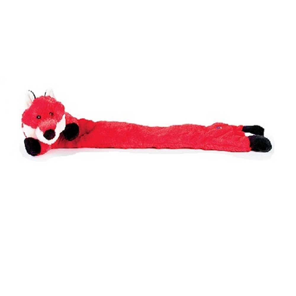 Charming Pet Longidudes Dog Toys Fox, a giant plush toy with three squeakers, designed for fun and durability.