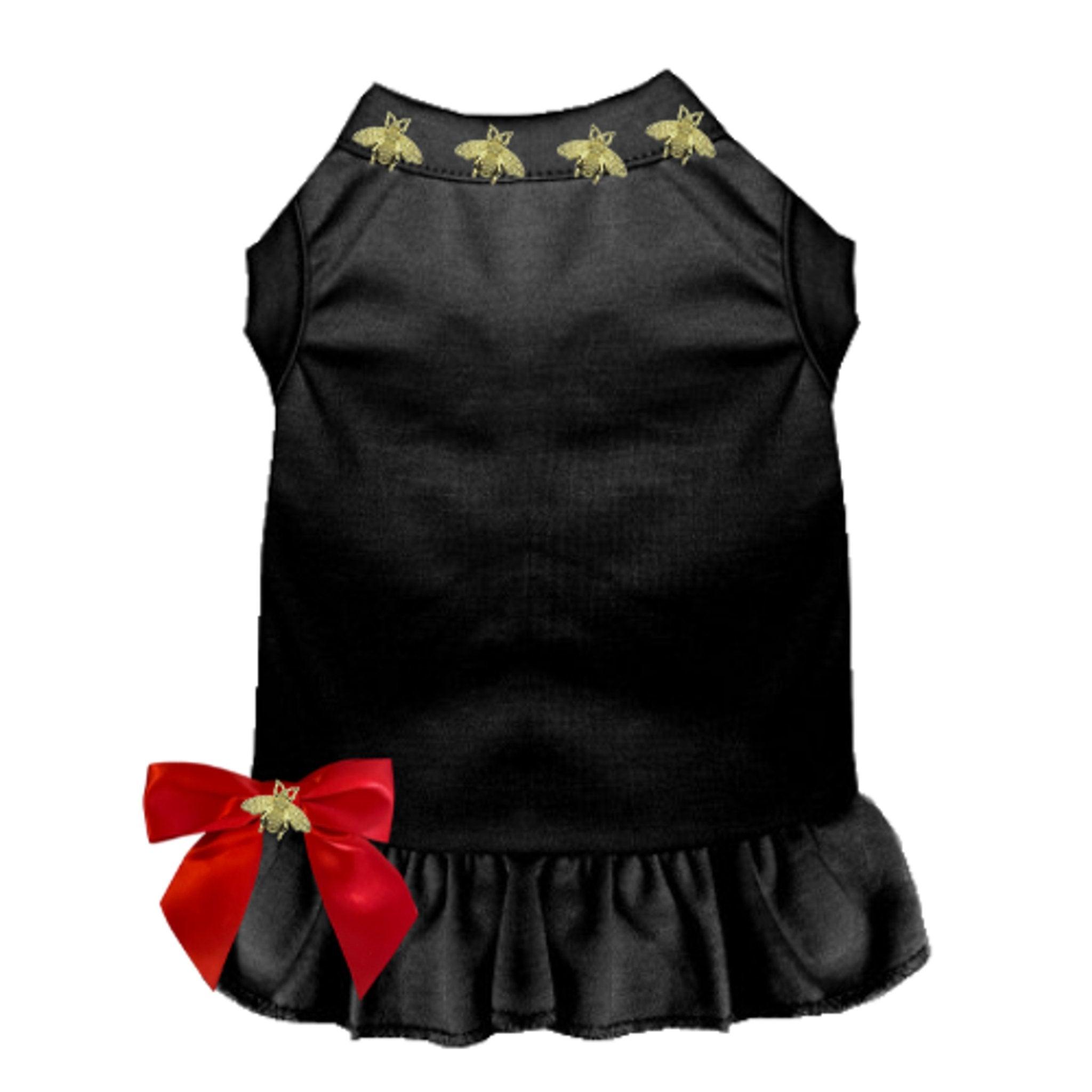 Main Chic Ruffle Dress with Studded Bumble Bee Buttons image