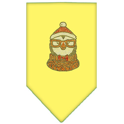 A festive Christmas dog bandana featuring a rhinestone-decorated hipster penguin design, perfect for holiday celebrations.
