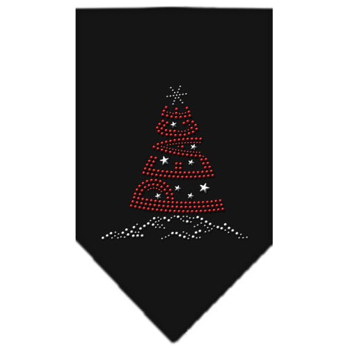 Christmas Pet and Dog Bandana featuring a rhinestone 'Peace Tree' design, perfect for festive occasions.