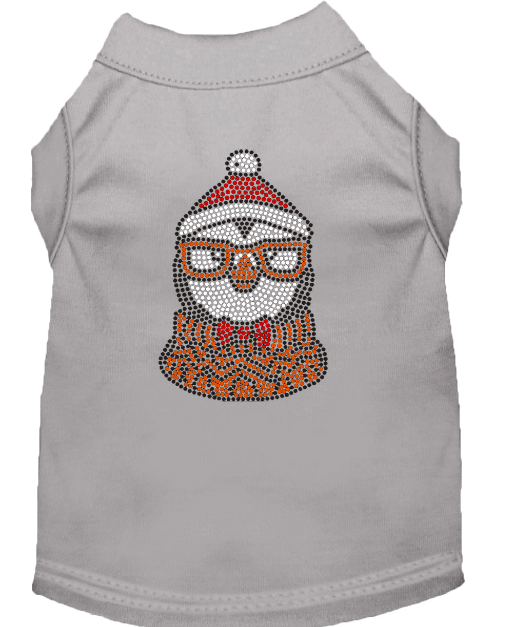 A festive Christmas shirt for pets featuring a rhinestone hipster penguin design, made from soft cotton and polyester blend.