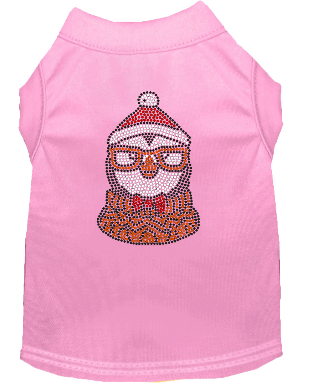 A festive Christmas shirt for pets featuring a rhinestone hipster penguin design, made from soft cotton and polyester blend.