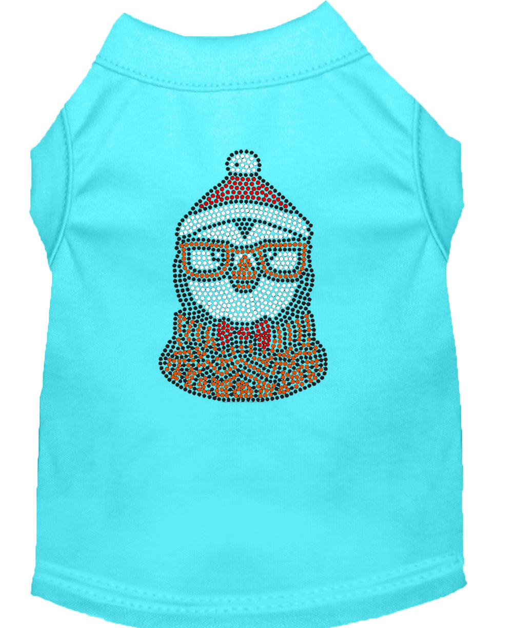 A festive Christmas shirt for pets featuring a rhinestone hipster penguin design, made from soft cotton and polyester blend.