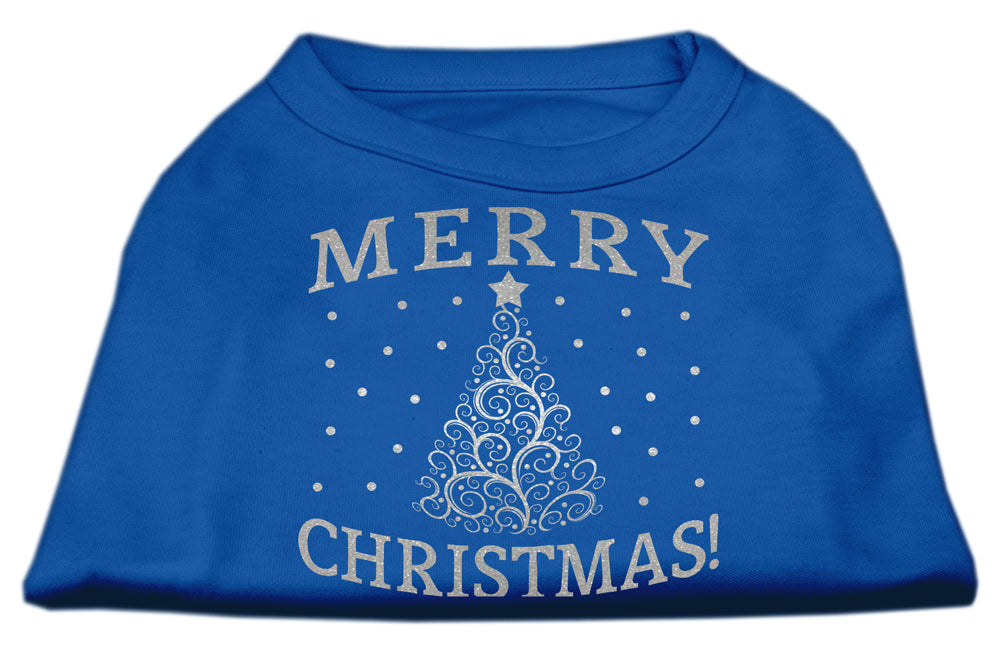 A soft and comfy Christmas dog shirt featuring a shimmering Christmas tree design, perfect for festive occasions.
