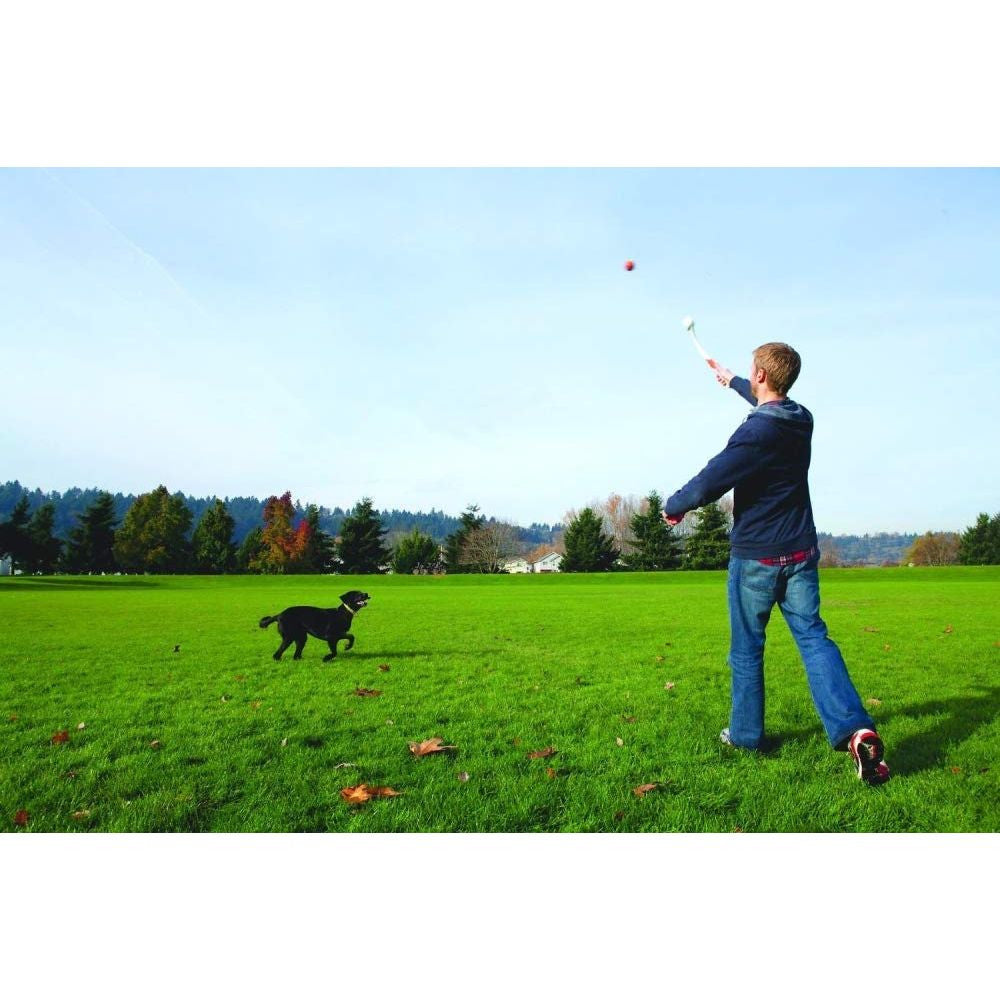 Chuckit! 18M Junior Launcher with Ultra Ball, featuring a durable plastic design and ergonomic grip for easy fetch play.
