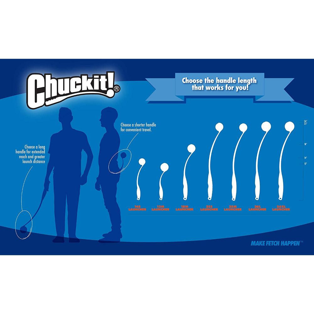 Chuckit! 18M Junior Launcher with Ultra Ball, featuring a durable plastic design and ergonomic grip for easy fetch play.