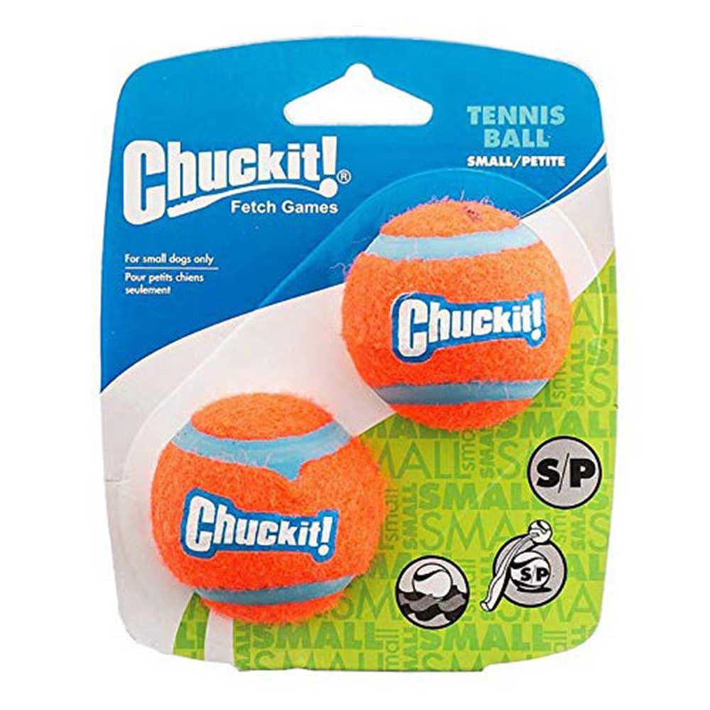 Chuckit! Tennis Ball Toy for Dogs, medium size, bright colors, designed for fetch and water play.