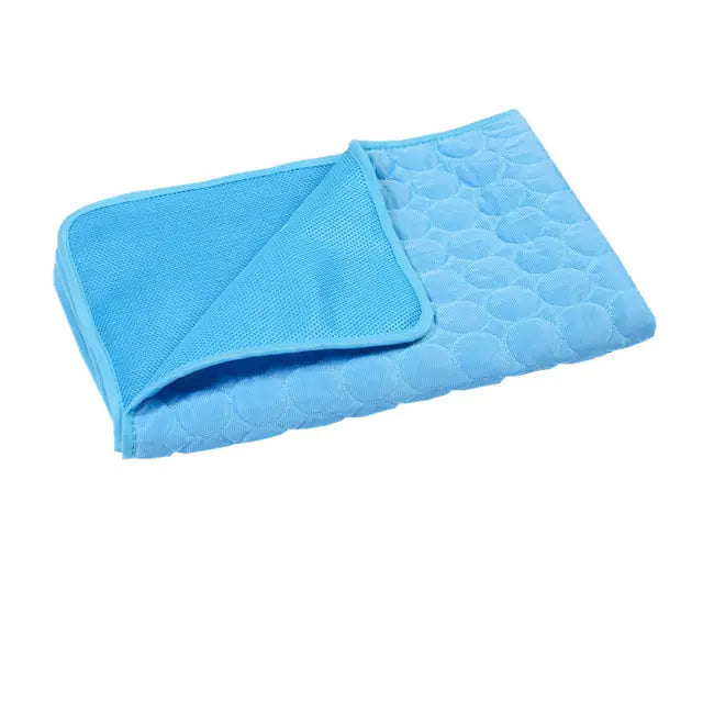 A Cooling Summer Dog Mat designed for pets, featuring a durable and portable design with innovative cooling technology for hot weather comfort.