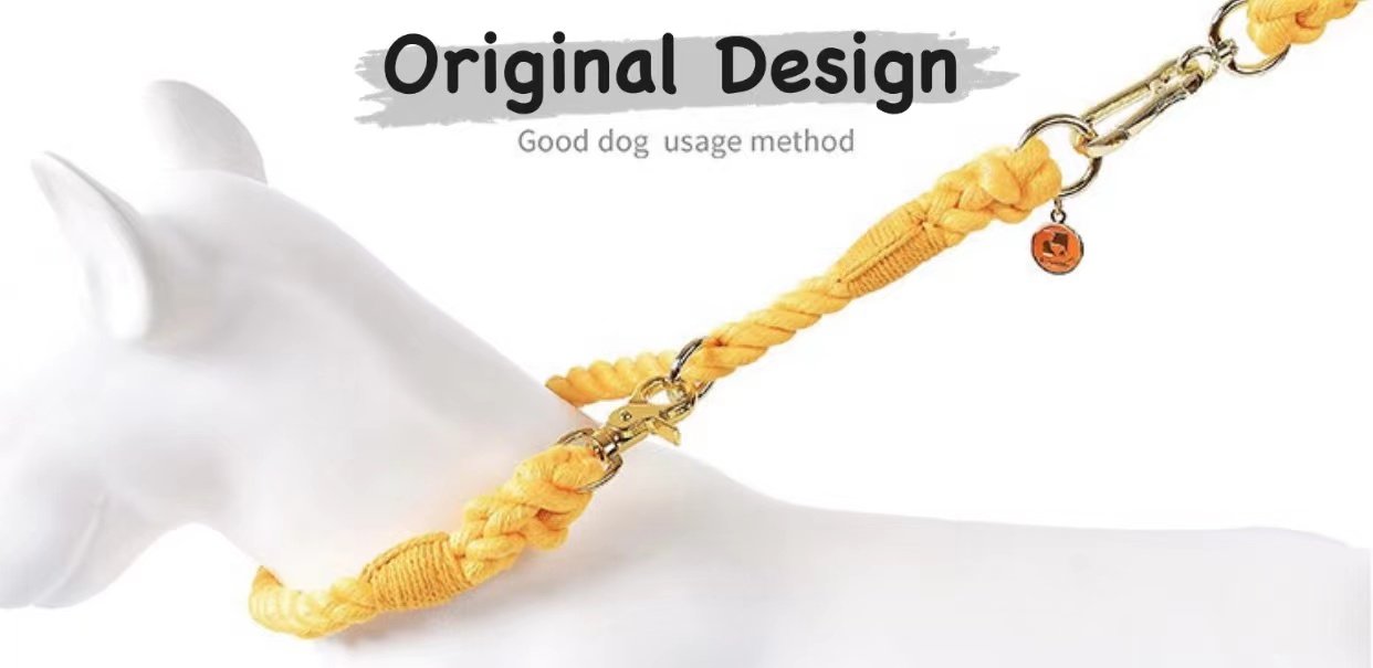 Cotton Rope Collar in Jade color, handmade in Canada, featuring a GOLD swivel hook and durable cotton rope material.