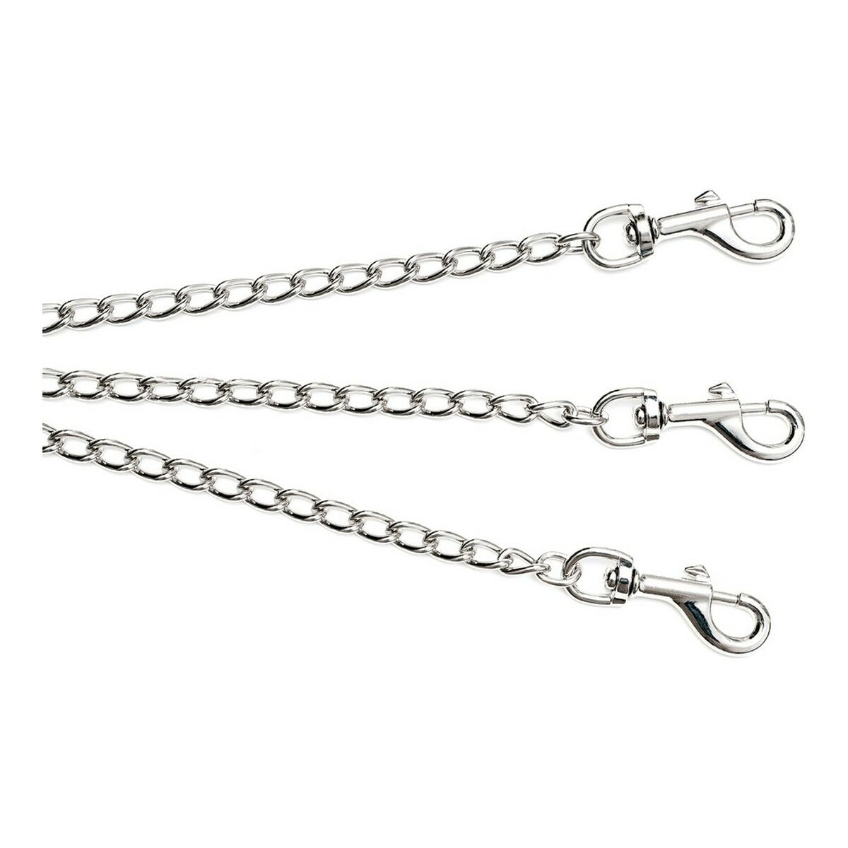 Coupling for 3-dog lead Gloria, made of durable steel, measuring 3mm x 38 cm, designed for easy attachment to dog leads.