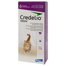 Credelio 12mg Chewable Tablets for Cats in a pack, designed for flea and tick treatment.