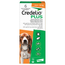 Credelio Plus 225mg/8.44mg chewable tablets for dogs in a pack, designed for effective parasite control.